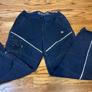 Kontra Cat 2Utility Work Pants Mns 32x28 Blue Heavy Duty Cargo Pockets Workwear